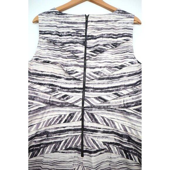 Adrianna Papell Sleeveless Geometric Textured Sheath Dress Size 16 Career Work - Picture 7 of 10